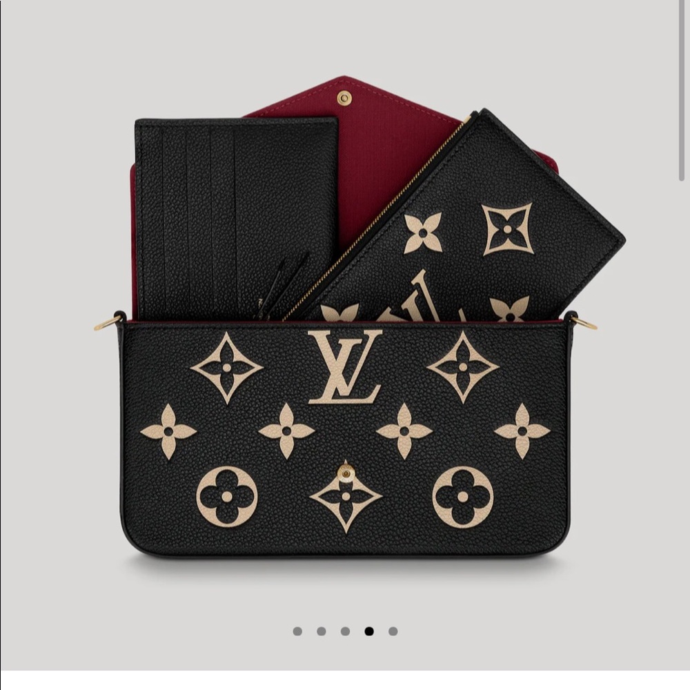 Bicolor Louis Vuitton bicolor monogram empreinte leather FÉLICIE POCHETTE